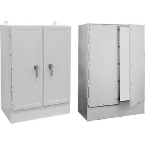 Pentair Equipment Protection Hoffman Free-stand, Two Door, Type 4X Enc, 3Pt Latch, 72.00x49.00x24.50, Fiberglass A724925FGFS3PT